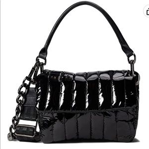 Think Royln Black Patent Bar Bag